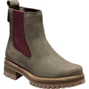 Timberland Courmayeur Valley Chelsea Olive Ankle Short Boots Shoes 7.5